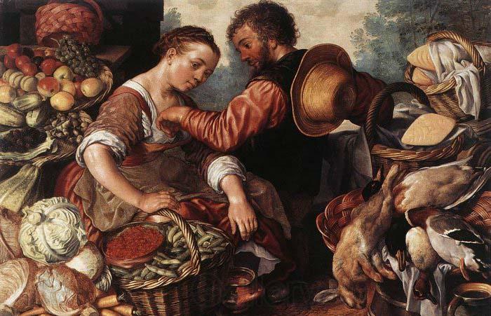 BEUCKELAER, Joachim Woman Selling Vegetables France oil painting art